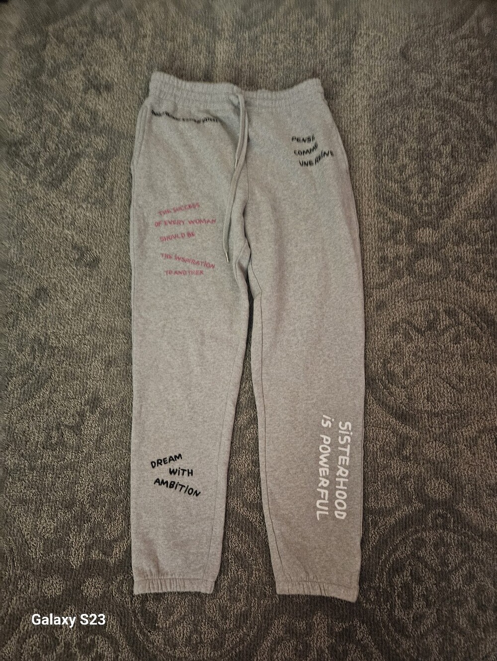 Zadig and Voltaire X Sofia Band of Sisters Jogger Pant Sweatpant Grey Sz L